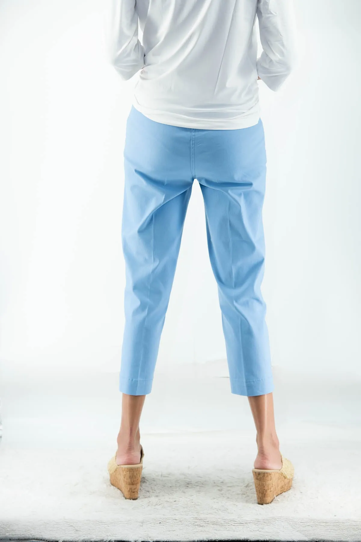 001- LuLu B Periwinkle Stretch Ankle Pant