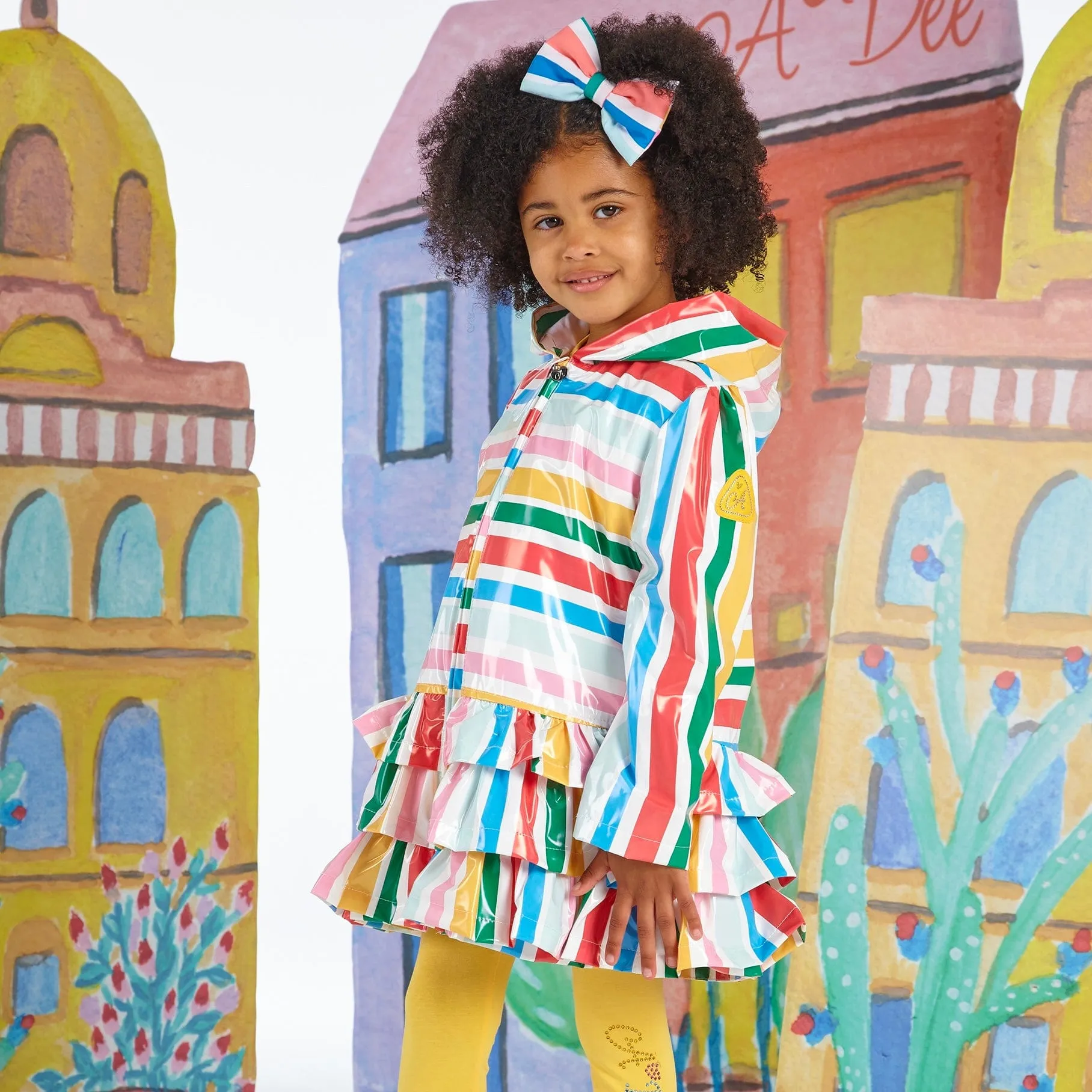 A DEE - Una La Isla Bonita Raincoat - Stripe