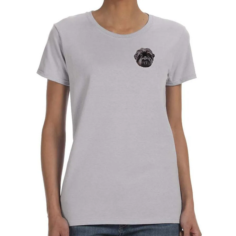 Affenpinscher Embroidered Ladies T-Shirt