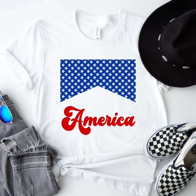 America Stars Design PNG Download