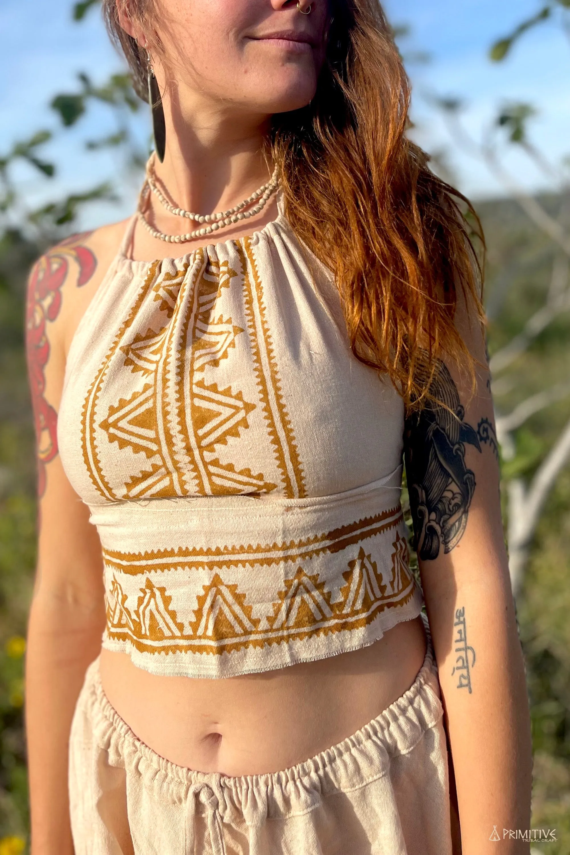 Ancient Butterfly Outfit ⋙⋘ Skirt   Top ⋙⋘ Camel Blockprint