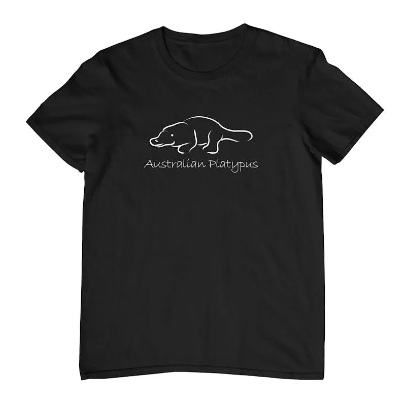 Australian Platypus Line Art Childrens T-Shirt (Various Colours)