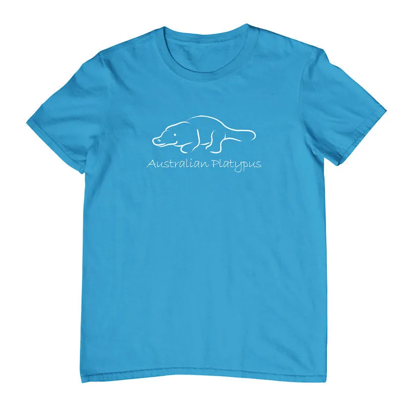 Australian Platypus Line Art Childrens T-Shirt (Various Colours)