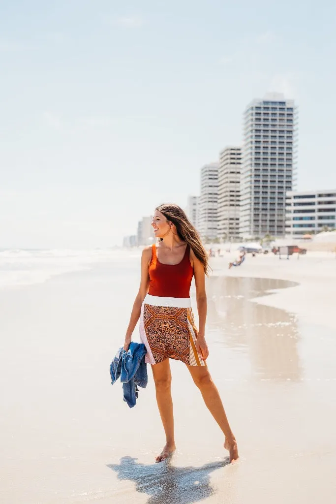 Aztec Stripe Funky Knit Skirt