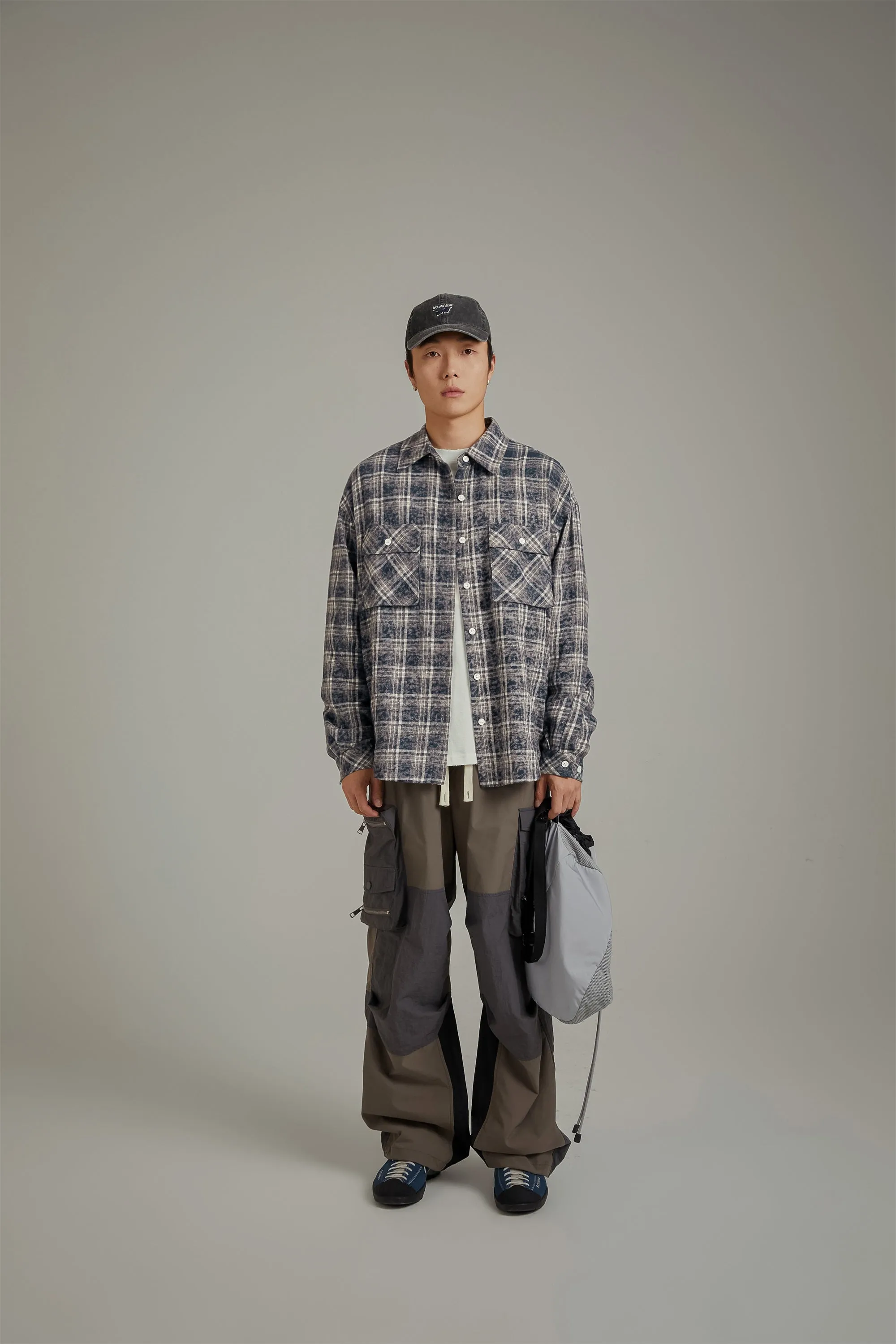 Back Design Loose Fit Check Shirt