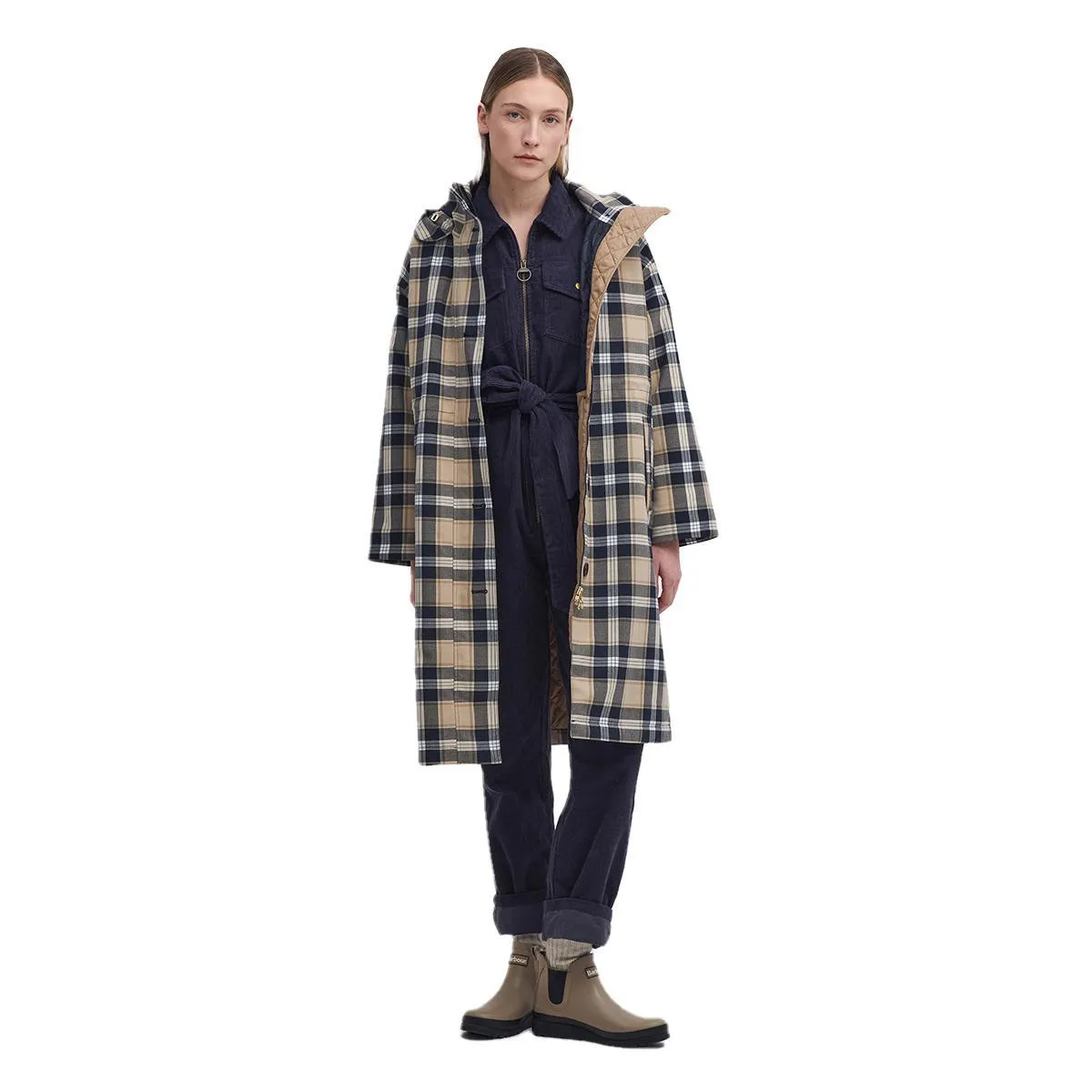 Barbour Women's Iris Tartan Waterproof Jacket