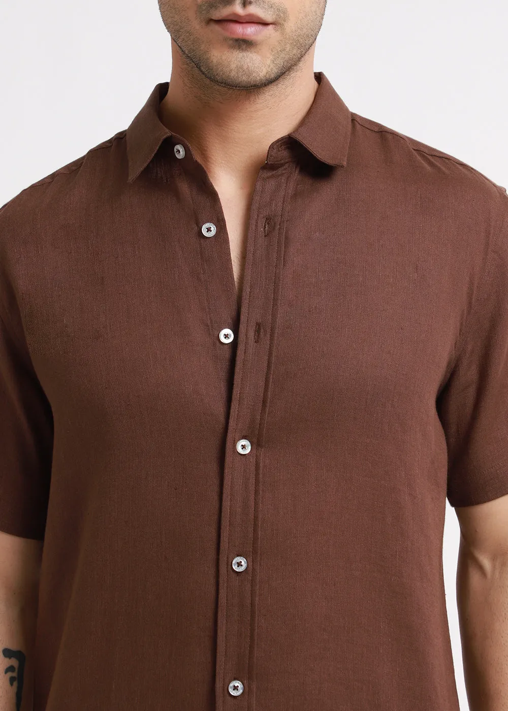 Batiste Brown Linen shirt