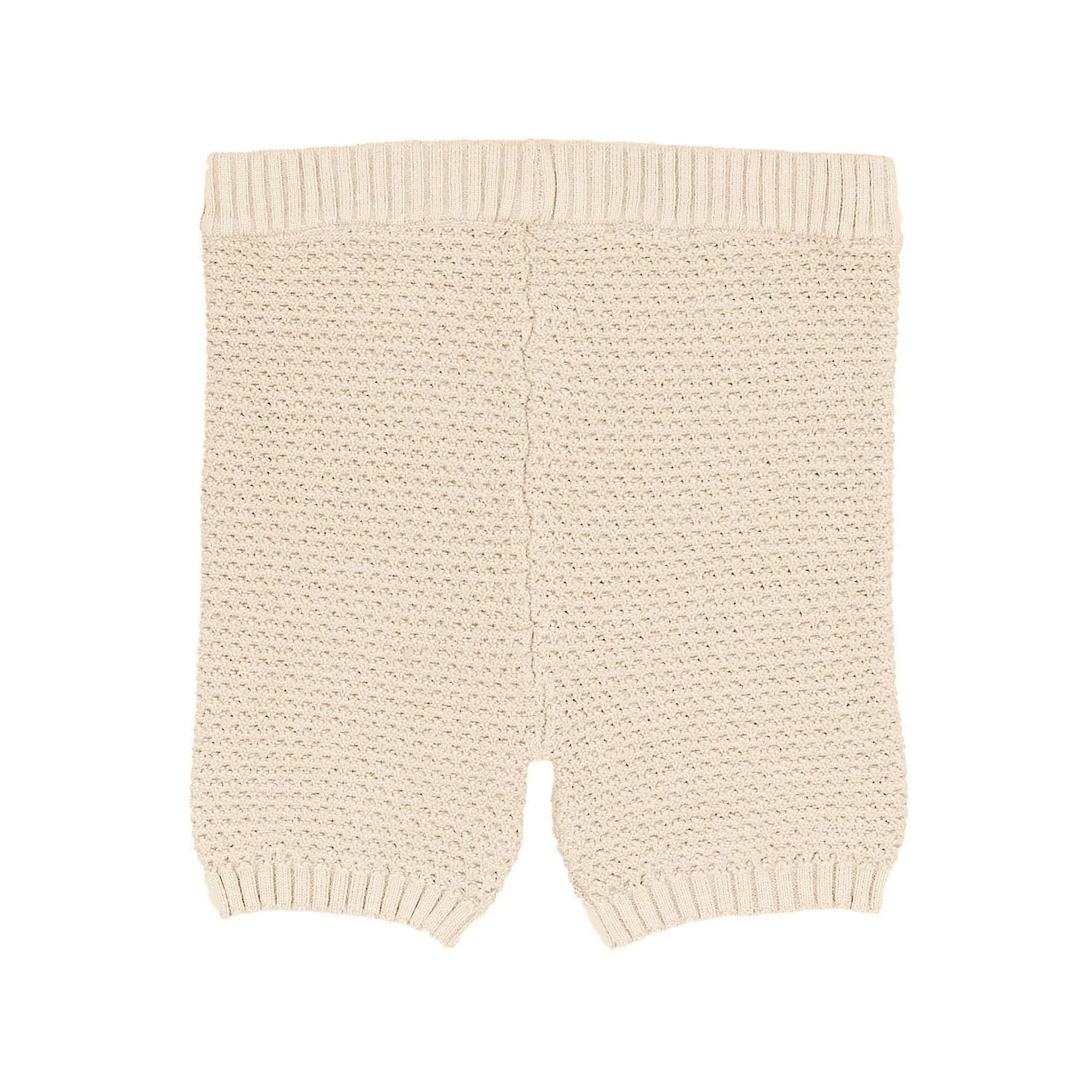 Belati IVORY PINEAPPLE TEXTURED KNITS SHORTS