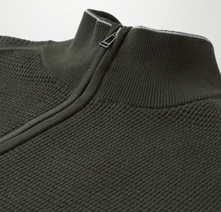 Belstaff Cole Quarter Zip Jumper Tile Green