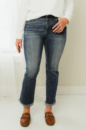 Betty Raw Hem Straight Leg Jeans