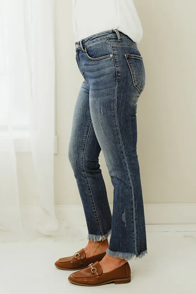 Betty Raw Hem Straight Leg Jeans