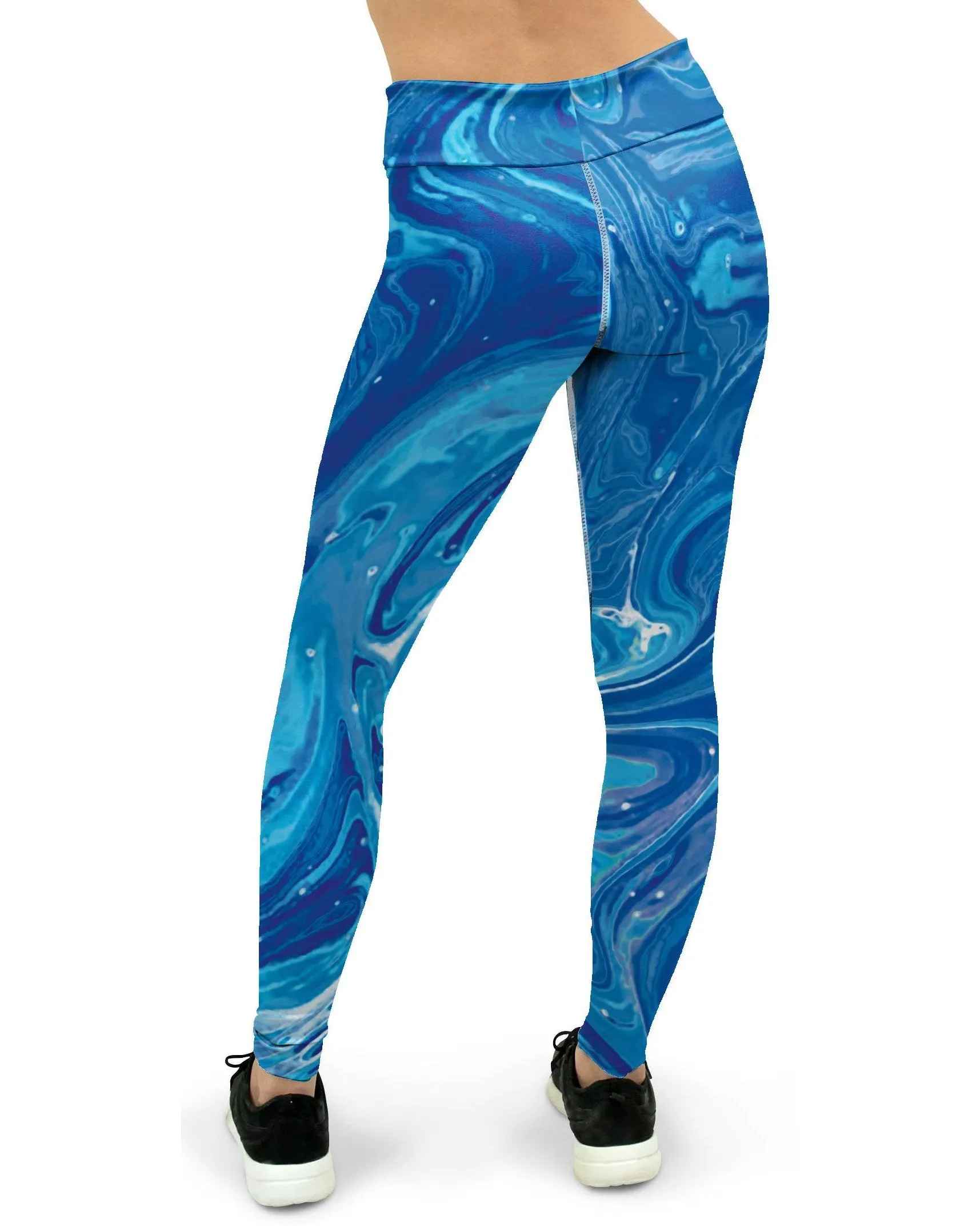 Blue Swirl Yoga Pants