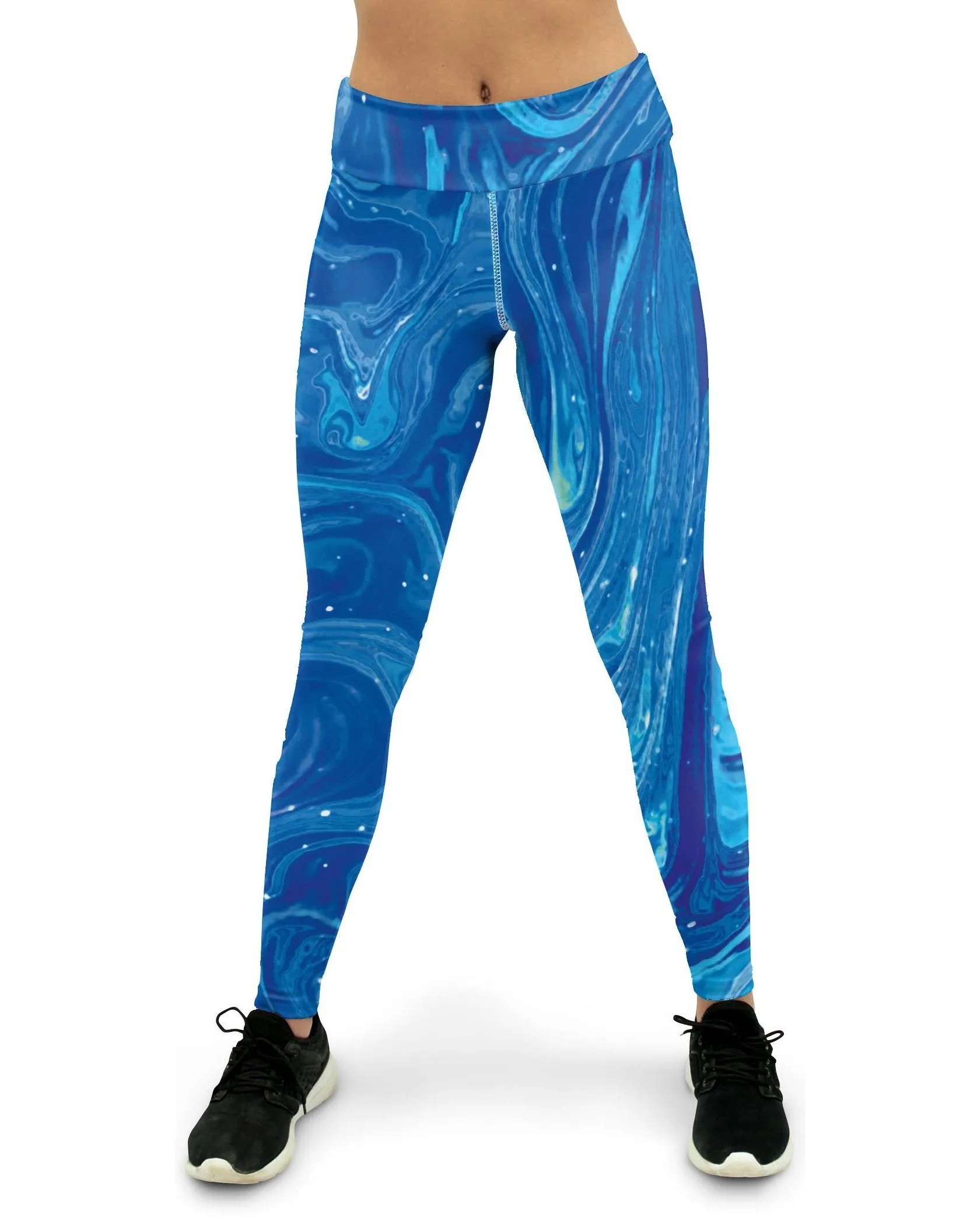 Blue Swirl Yoga Pants