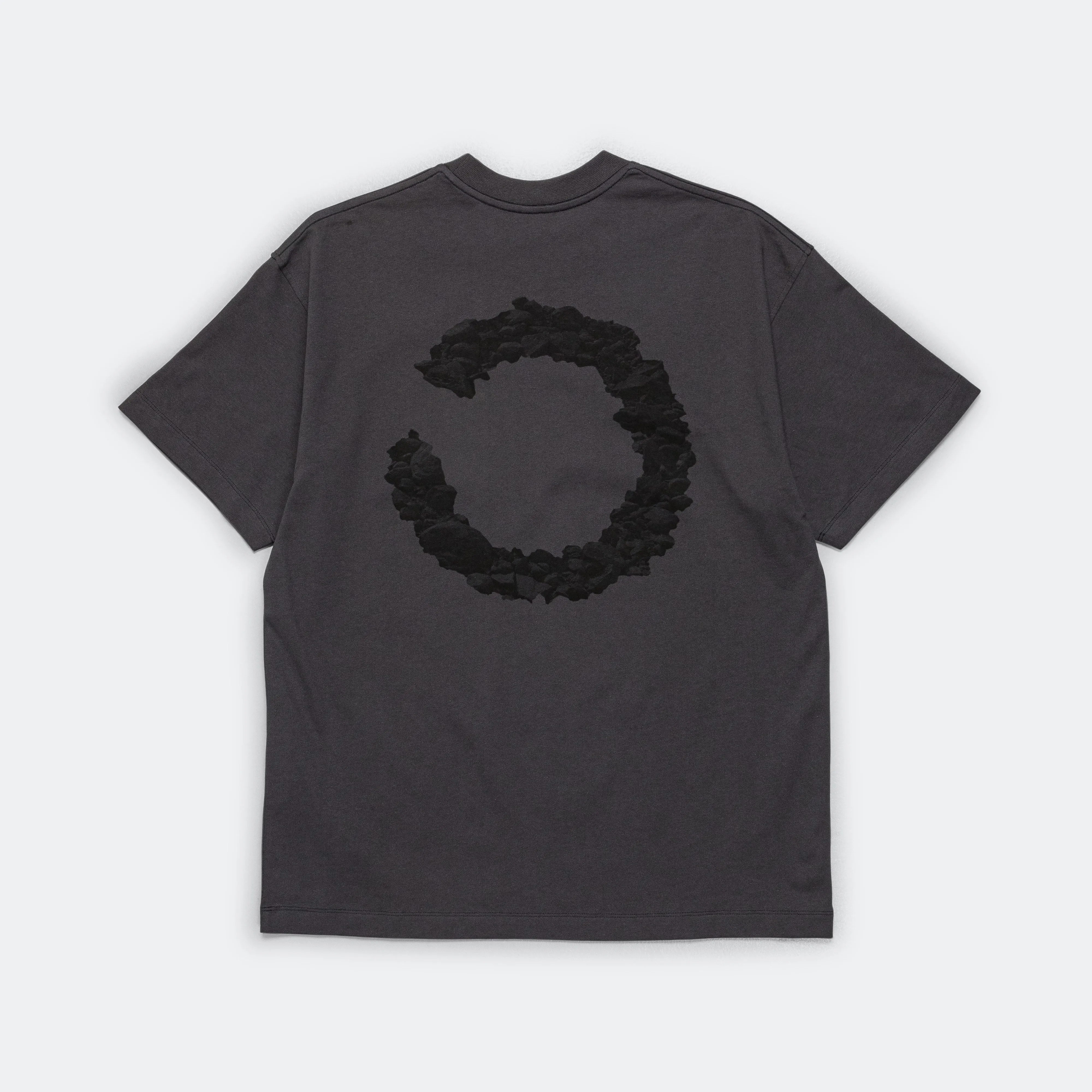 Boulder Print SS T-Shirt - Anthracite