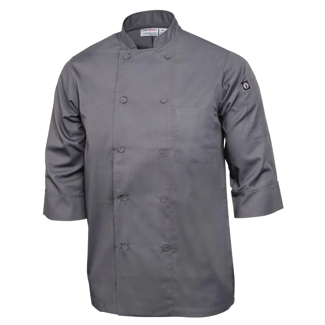 Chef Works Unisex Chefs Jacket Grey XS - A934-XS