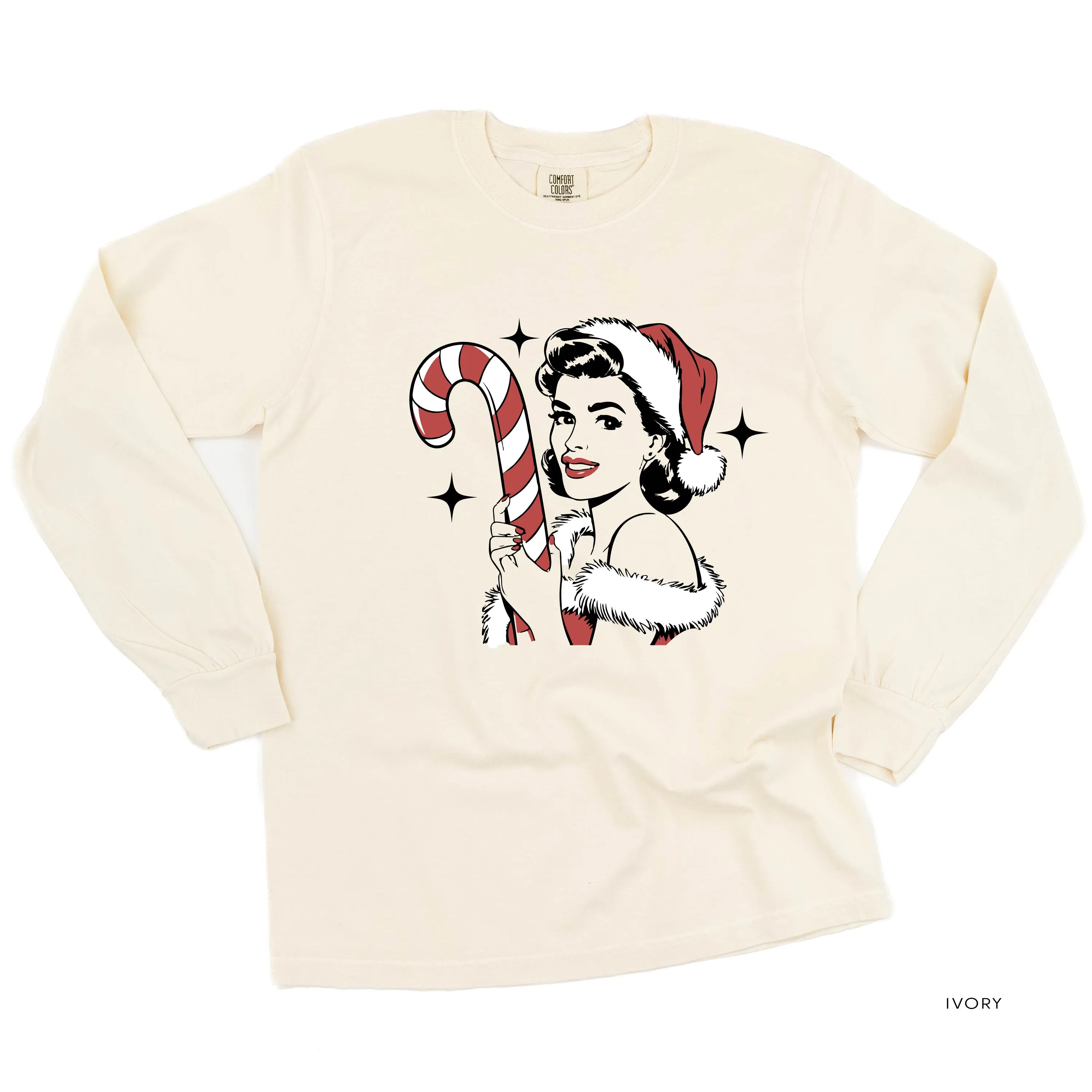 Classy Christmas Babe - LONG SLEEVE Comfort Colors Tee