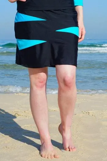 Color Triangles Swim and Sports Skirt 18.5" with Attached Shorts