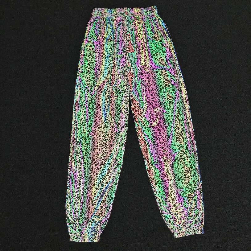 Colorful Reflective Hip Hop Pants