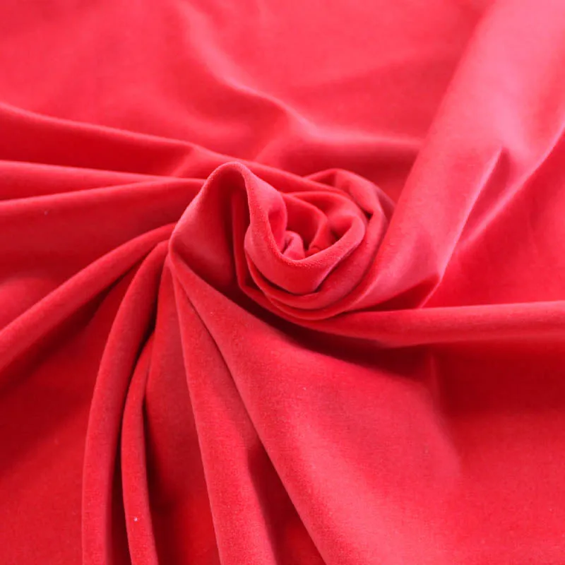 Cotton Velveteen - Tomato Red