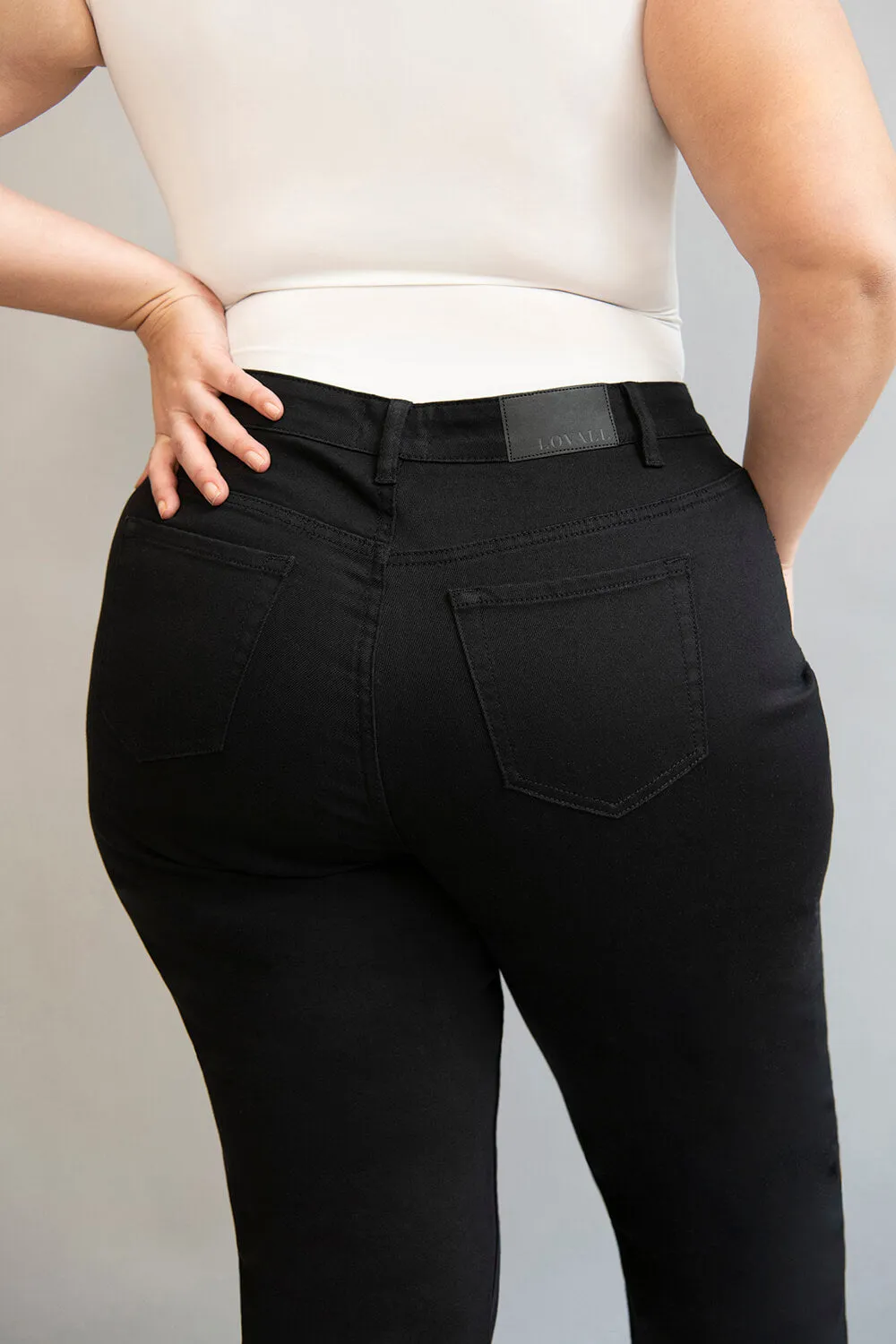 Curve Straight Jeans - Black