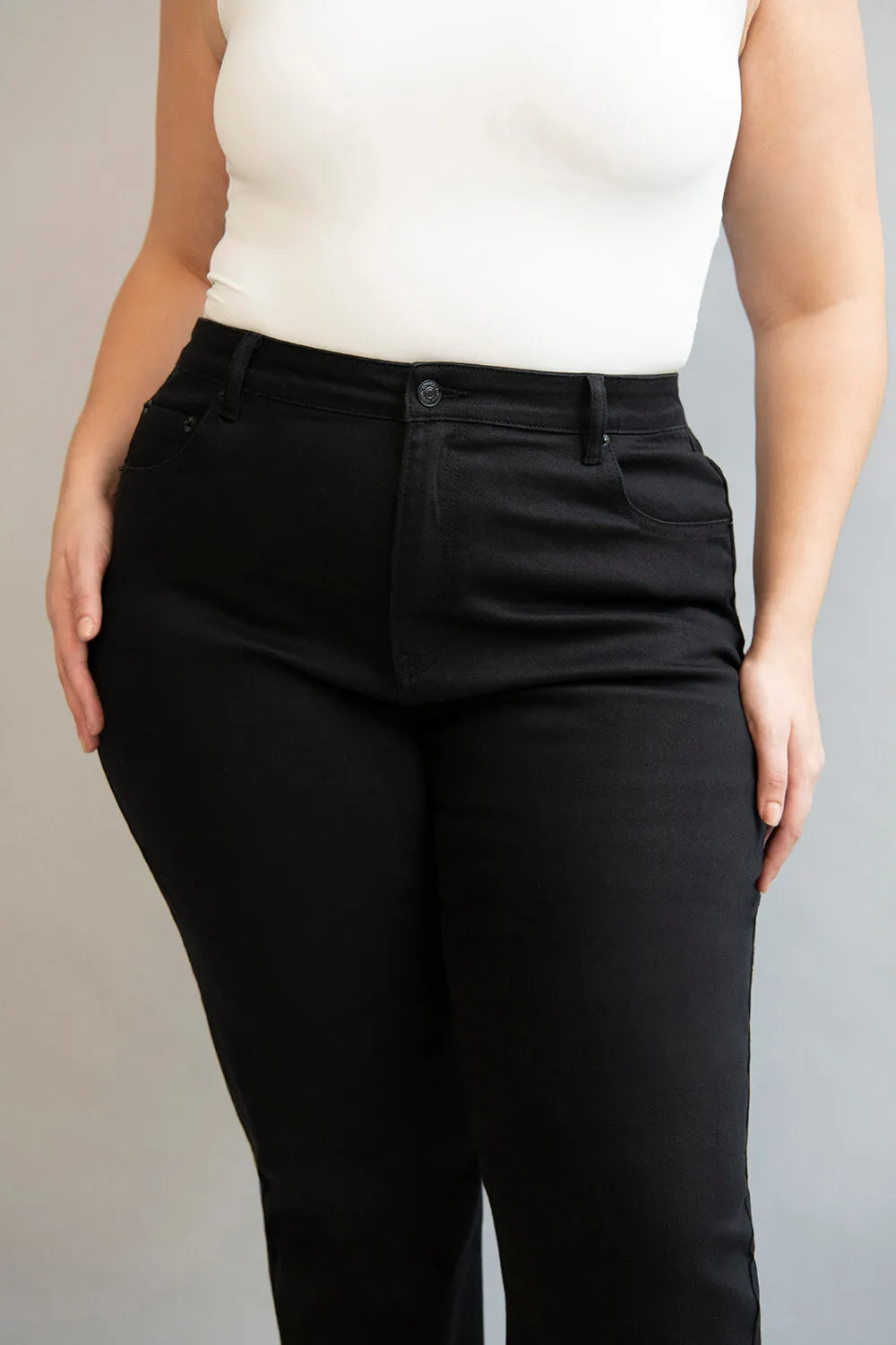 Curve Straight Jeans - Black