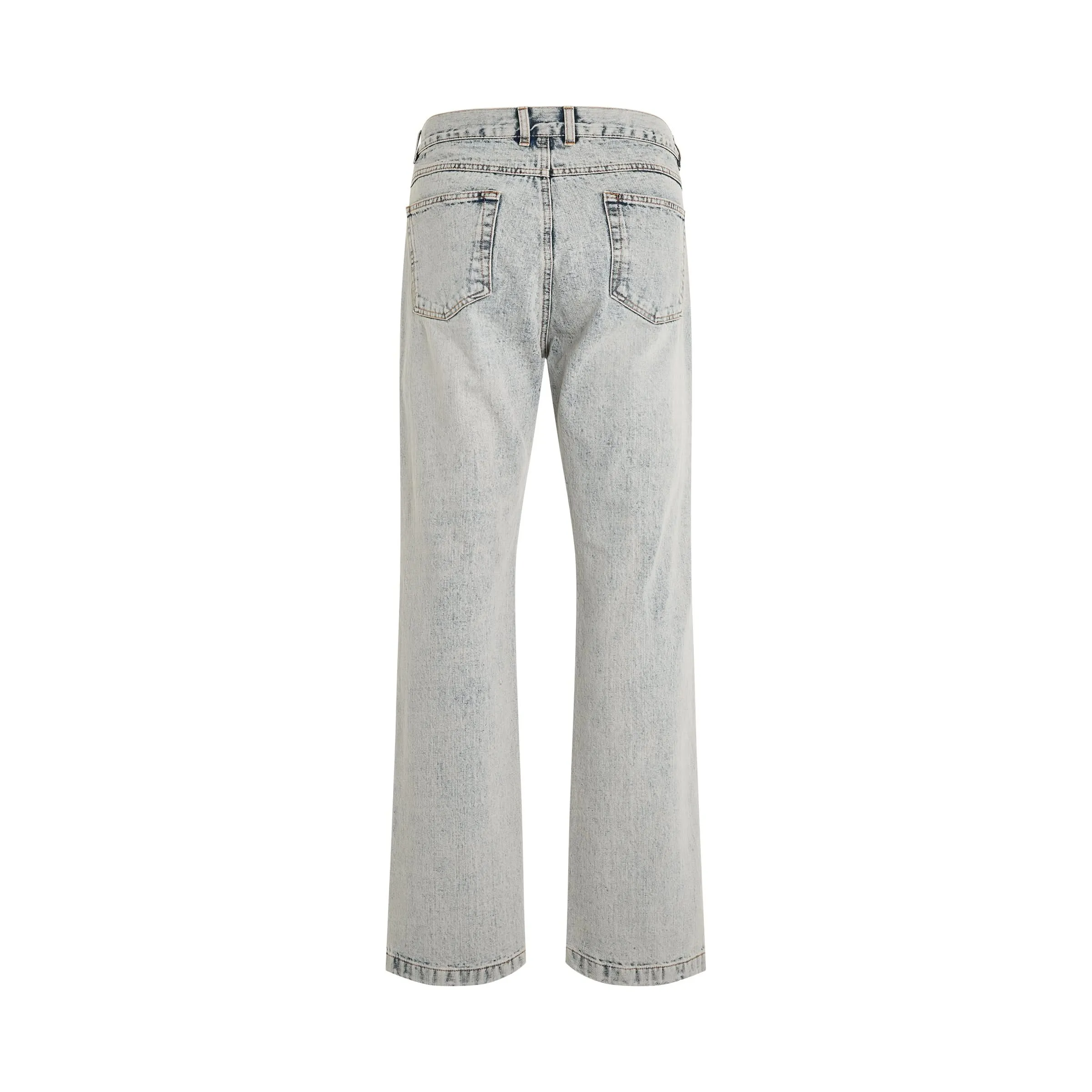 Distressed Low-rise Denim Jeans in Ice