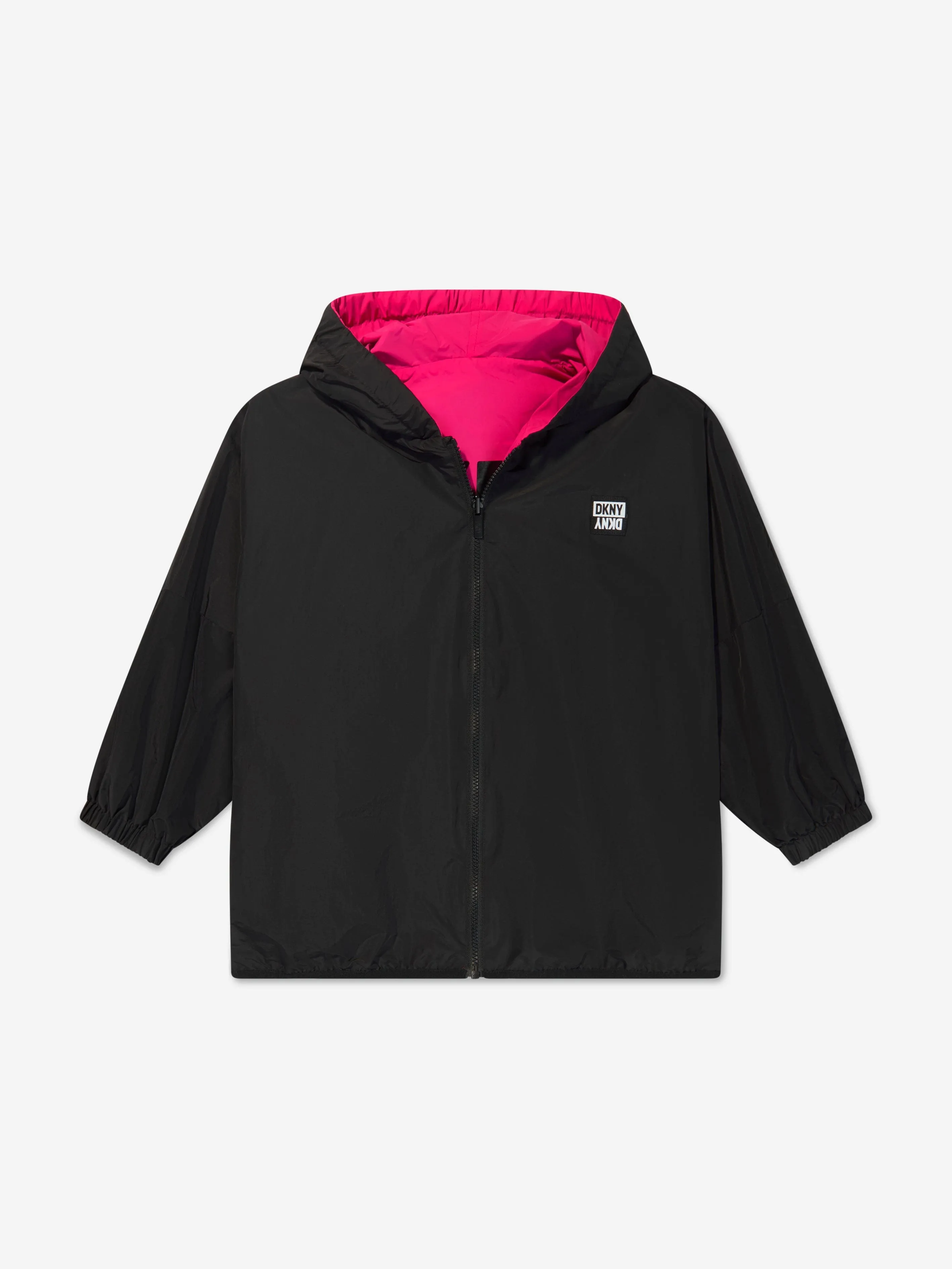 DKNY Girls Reversible Hooded Windbreaker in Pink