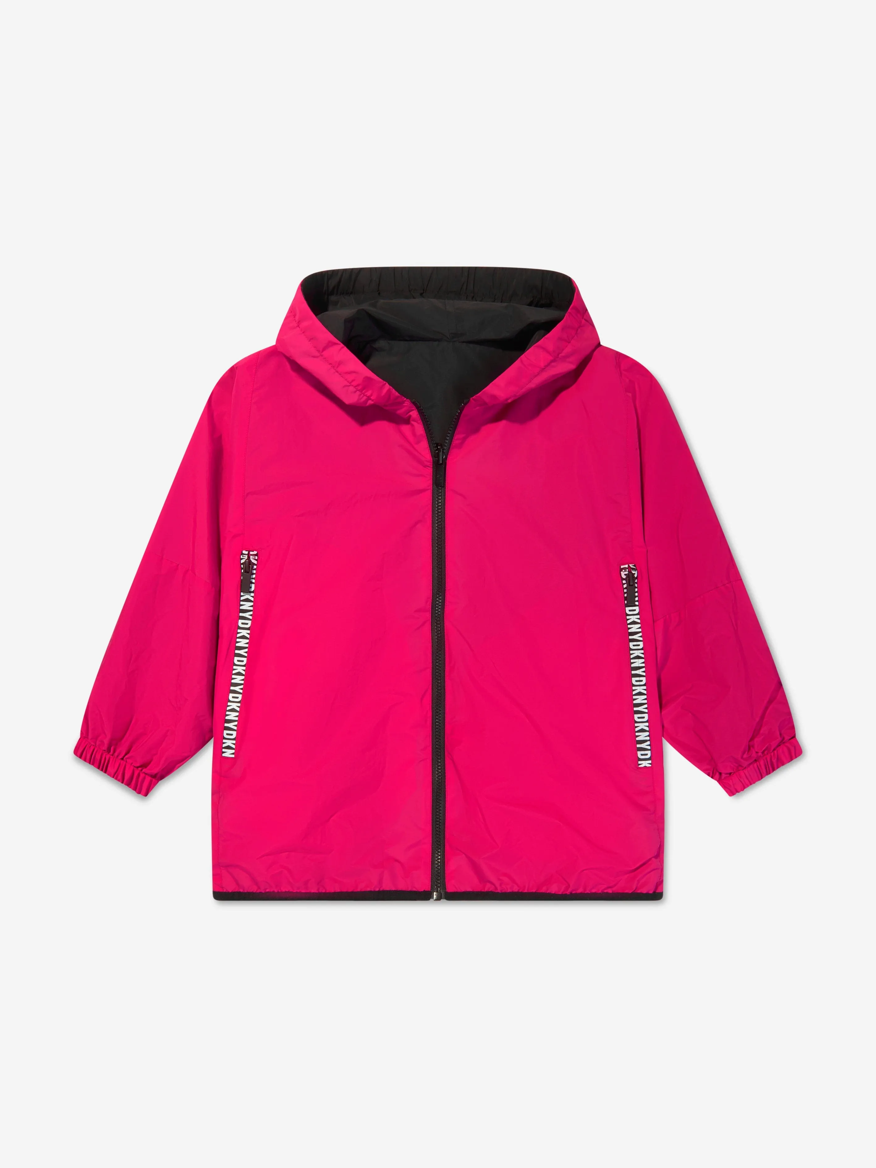 DKNY Girls Reversible Hooded Windbreaker in Pink