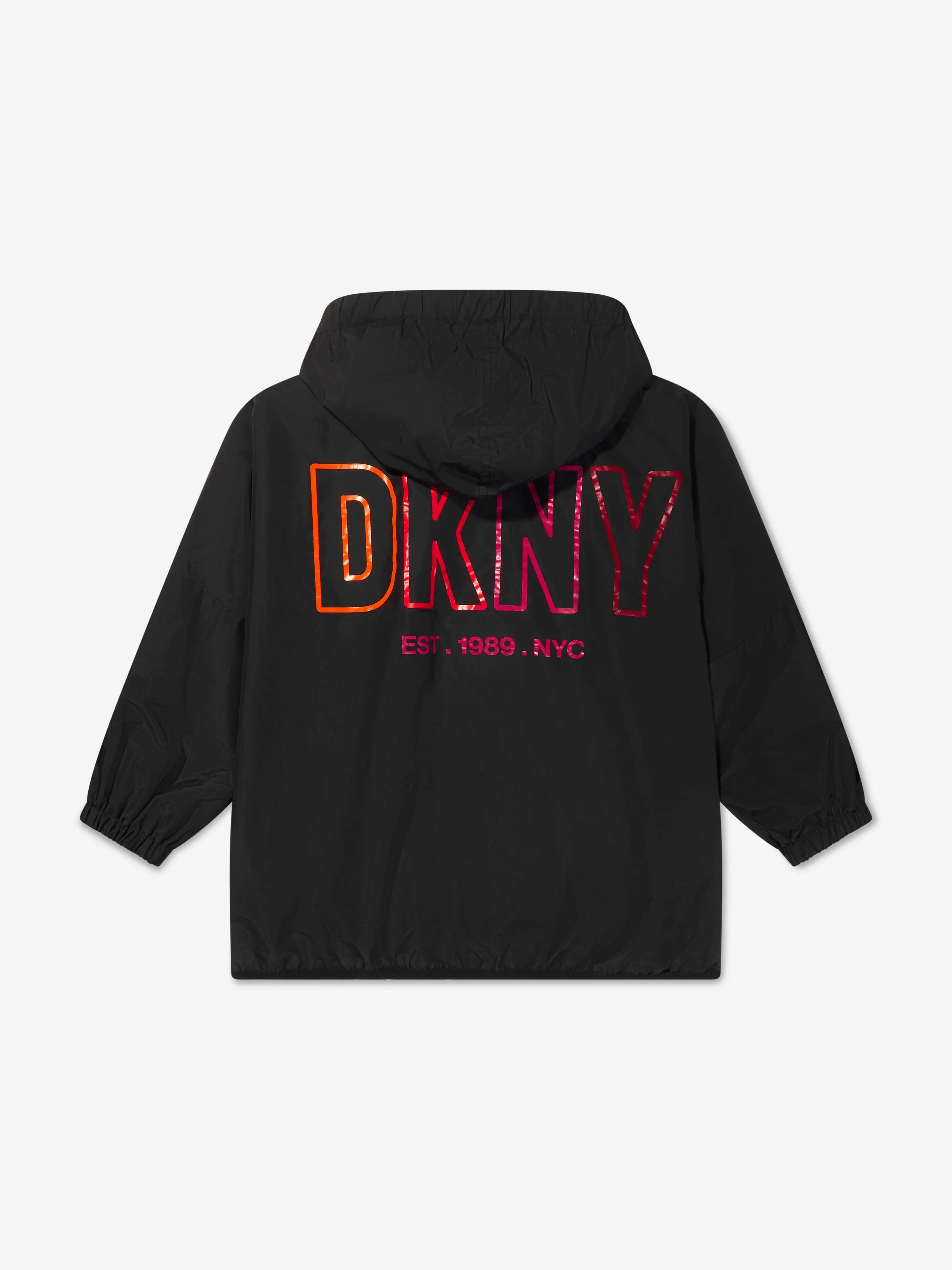 DKNY Girls Reversible Hooded Windbreaker in Pink