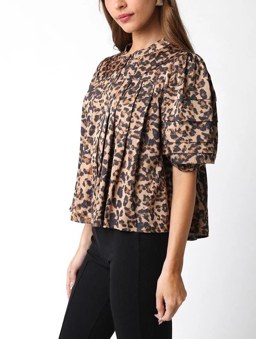 Dominque Leopard Top