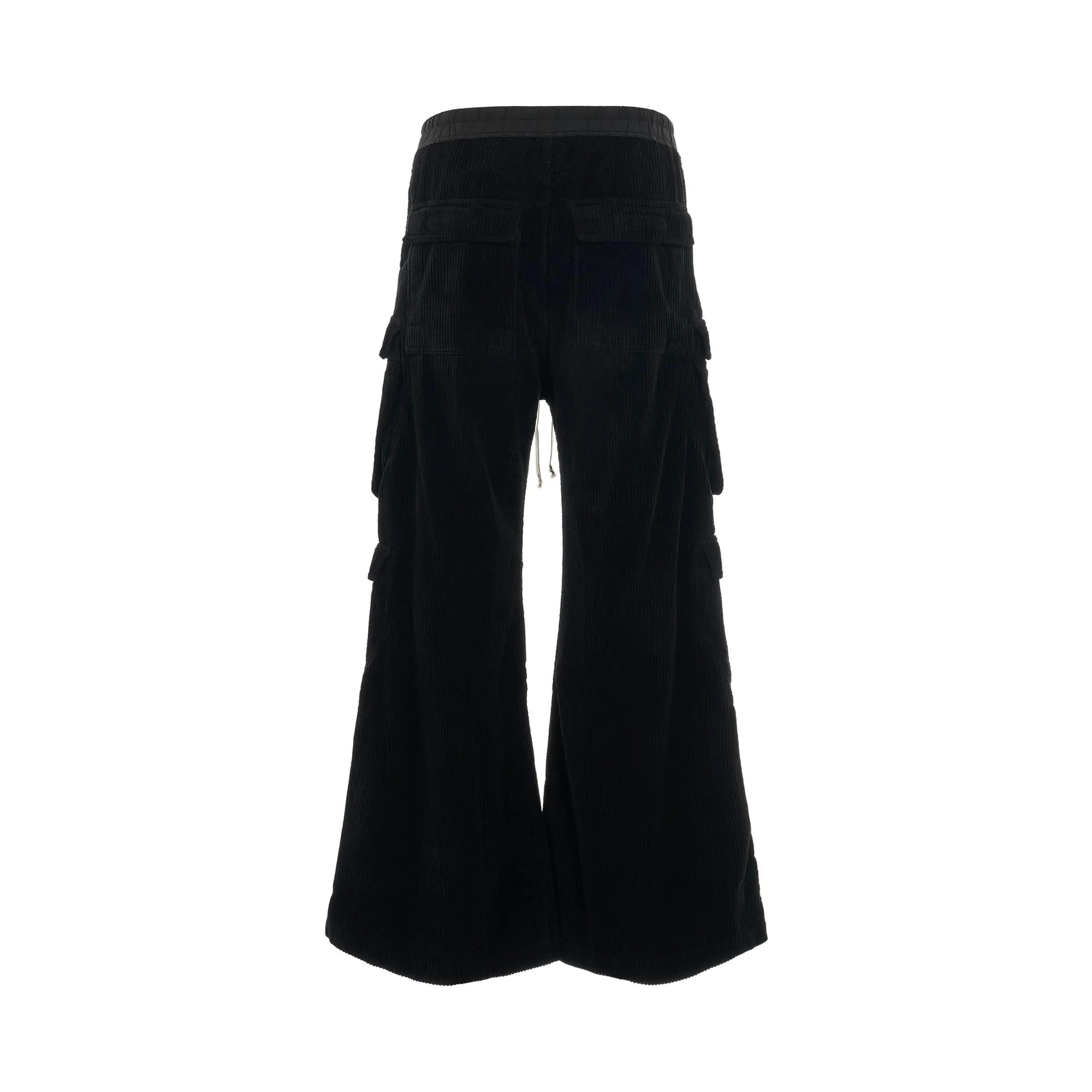 Double Cargo Jumbo Belas Pants in Black