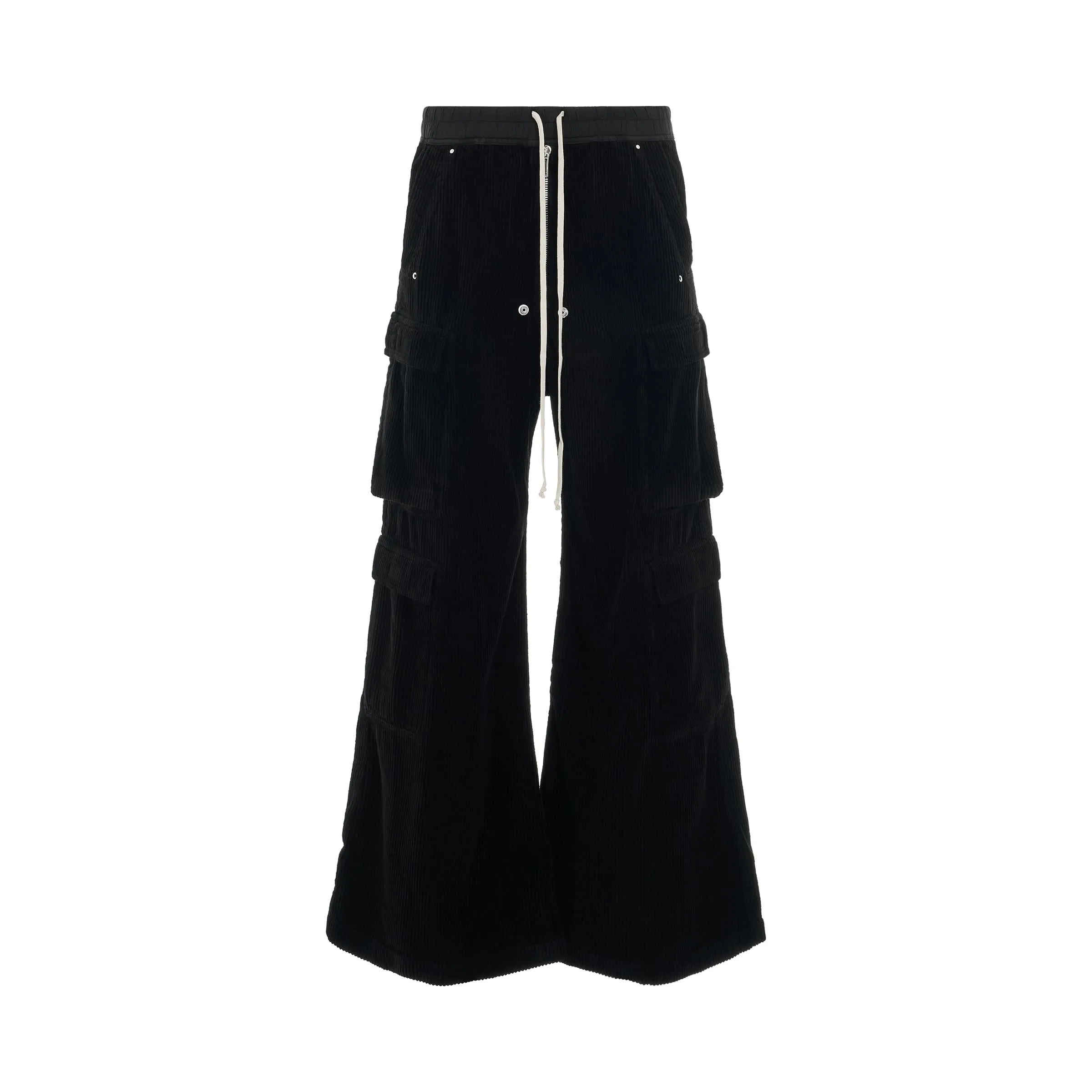 Double Cargo Jumbo Belas Pants in Black