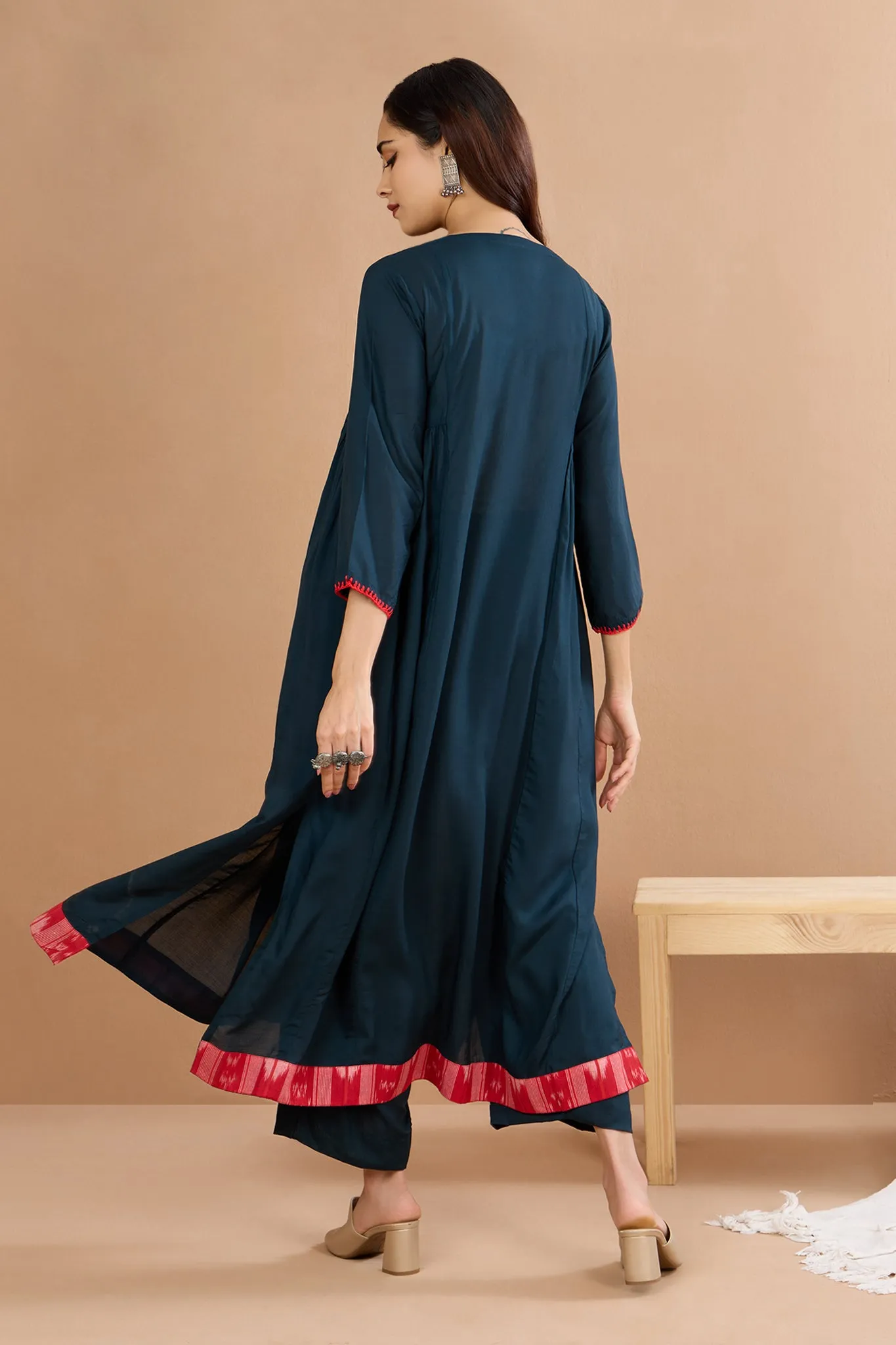 Enchanted  Forest Whisper Side Gather A-Line Kurta