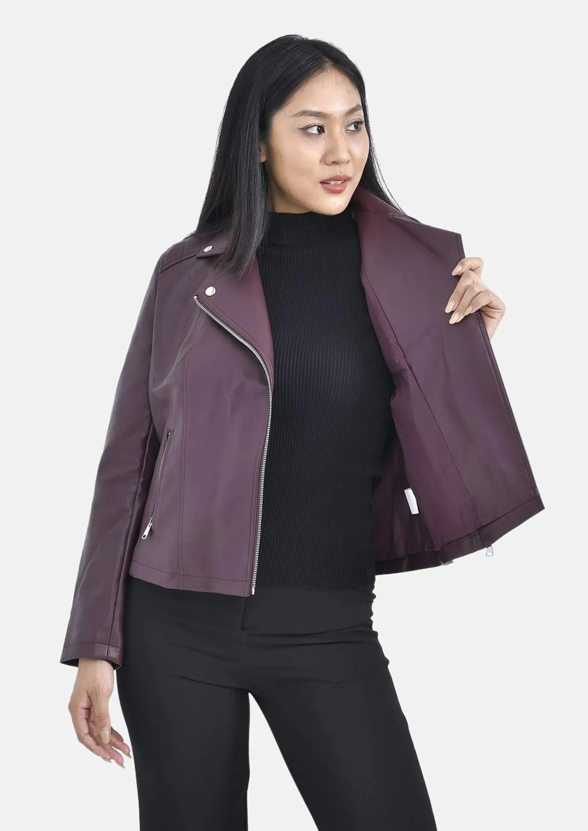 Faux Leather Biker Jacket