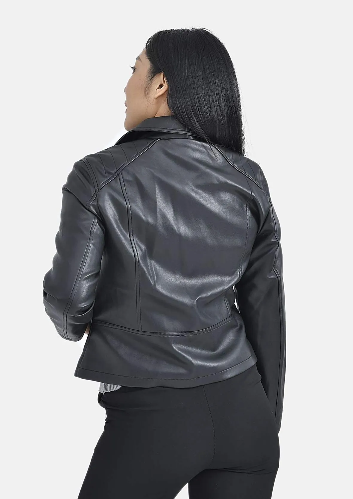 Faux Leather Biker Jacket