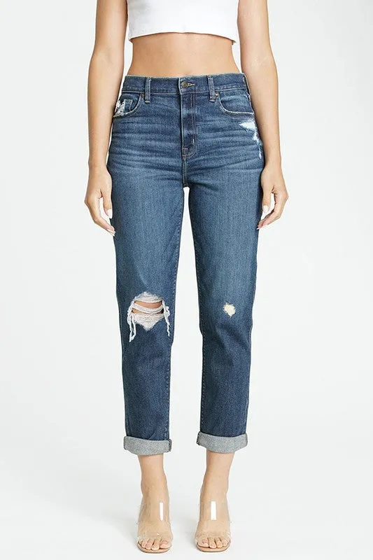 High Rise Boyfriend Jeans