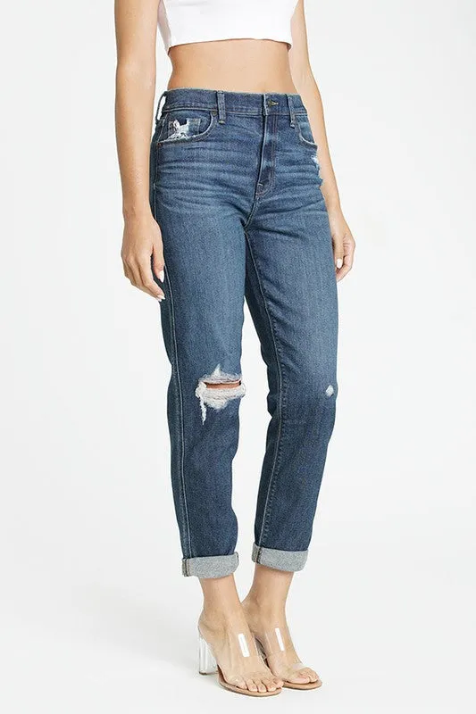 High Rise Boyfriend Jeans