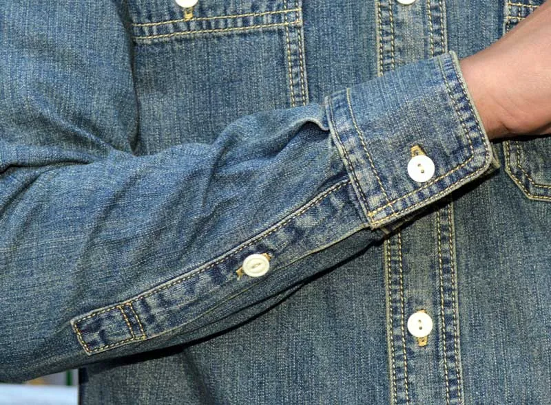 HOUSTON "40511" USA COTTON DENIM WORK SHIRT