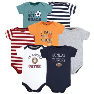 Hudson Baby Cotton Bodysuits, Sports Stripes