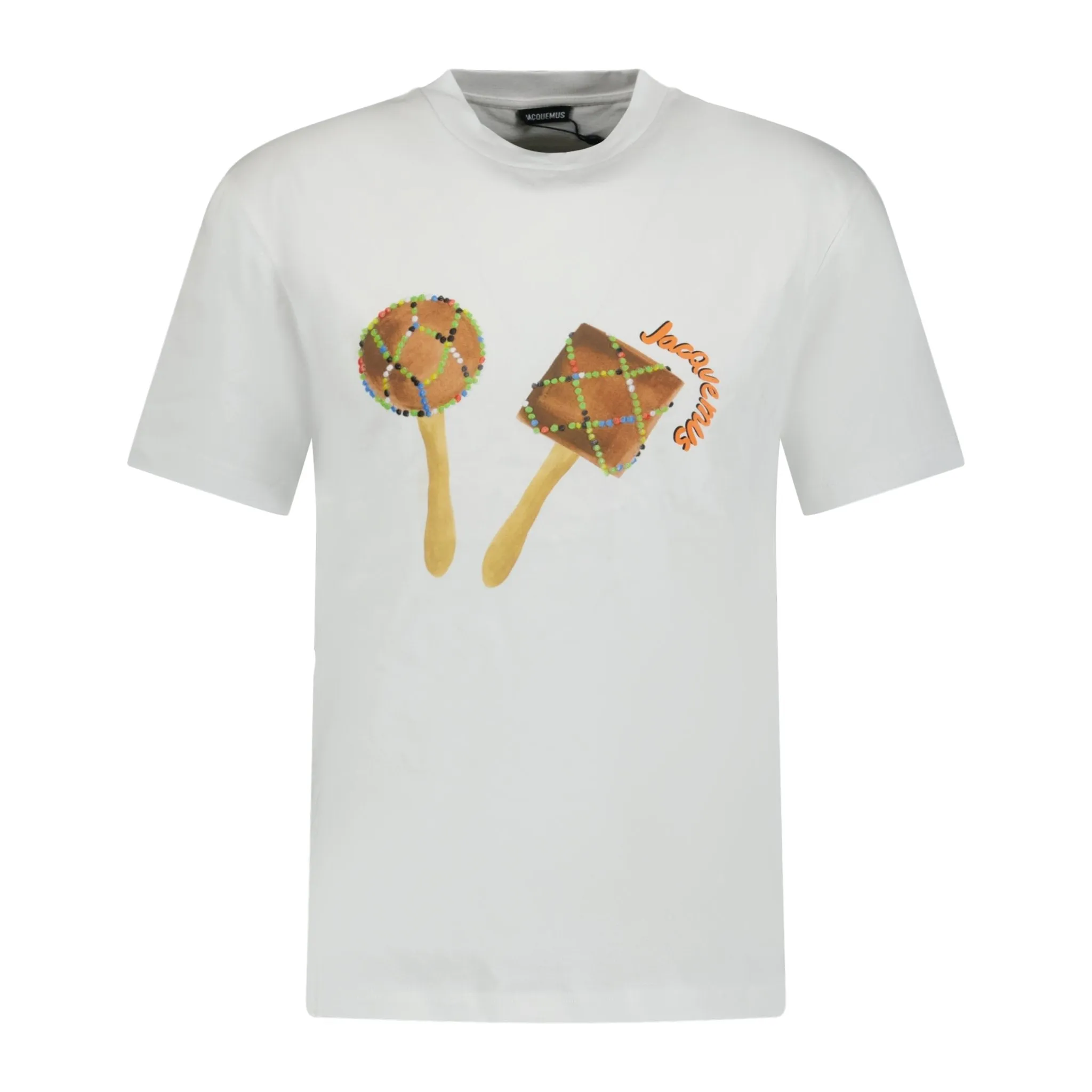 JACQUEMUS LE MARACAS GRAPHIC T-SHIRT WHITE