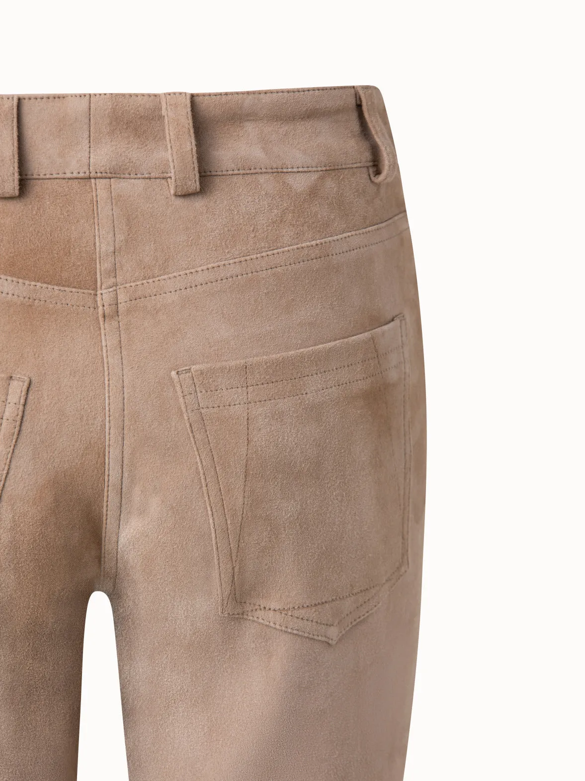 Lamb Suede Stretch Leather Pant