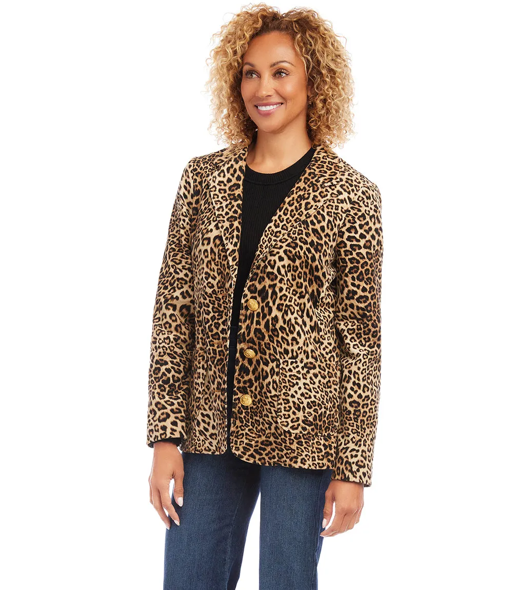 Leopard Corduroy Jacket