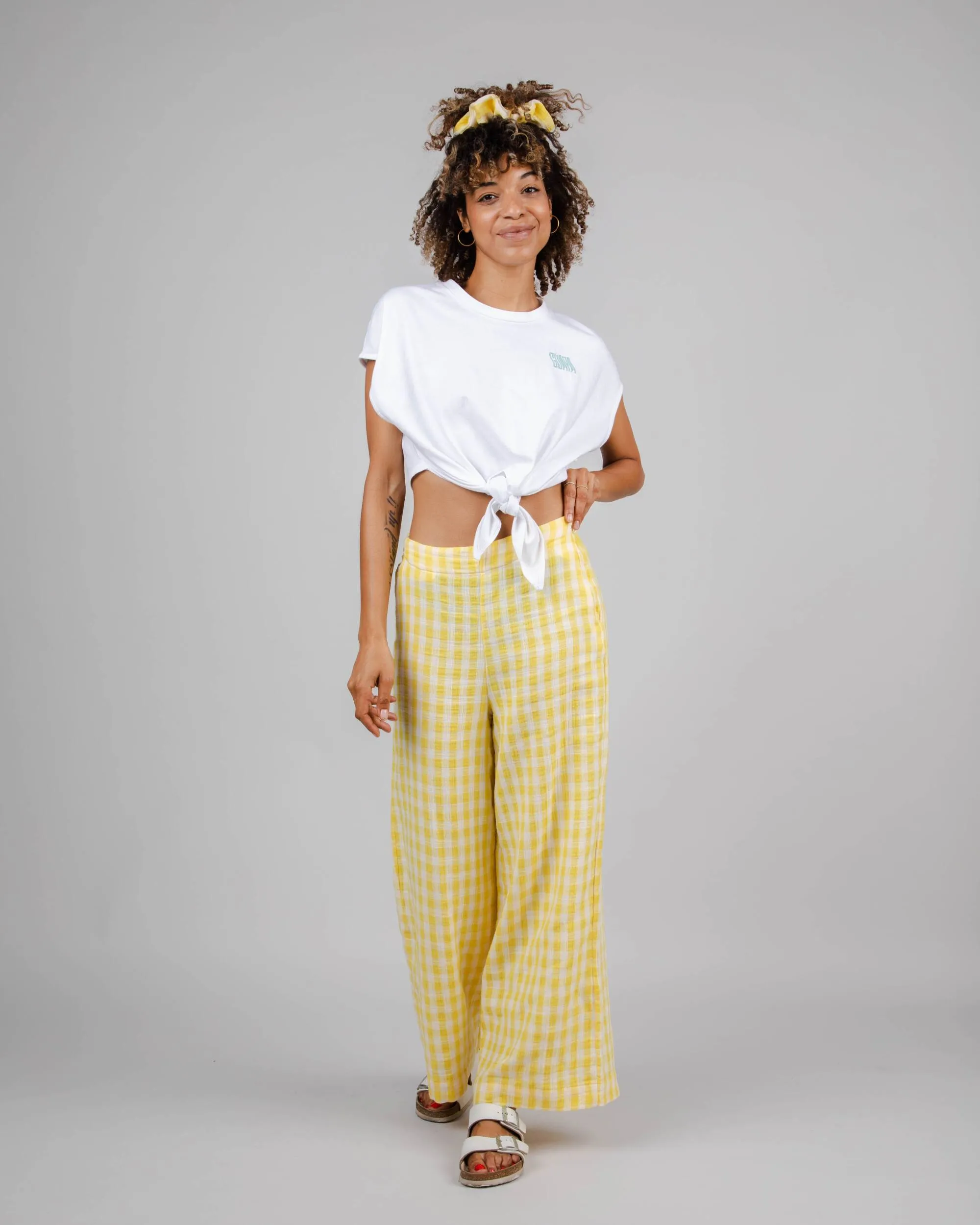 Lorena Wide Leg Pants Lemon