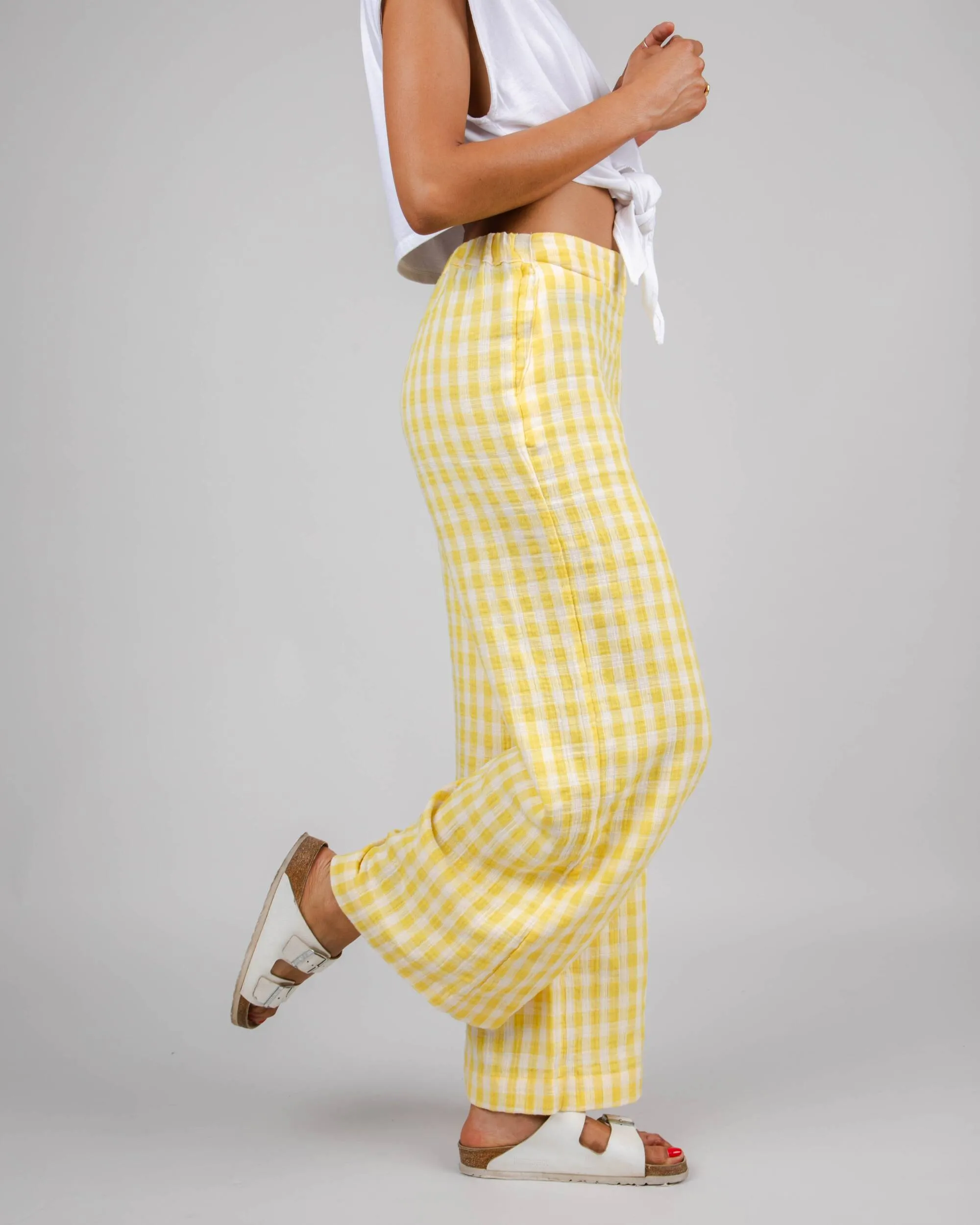 Lorena Wide Leg Pants Lemon