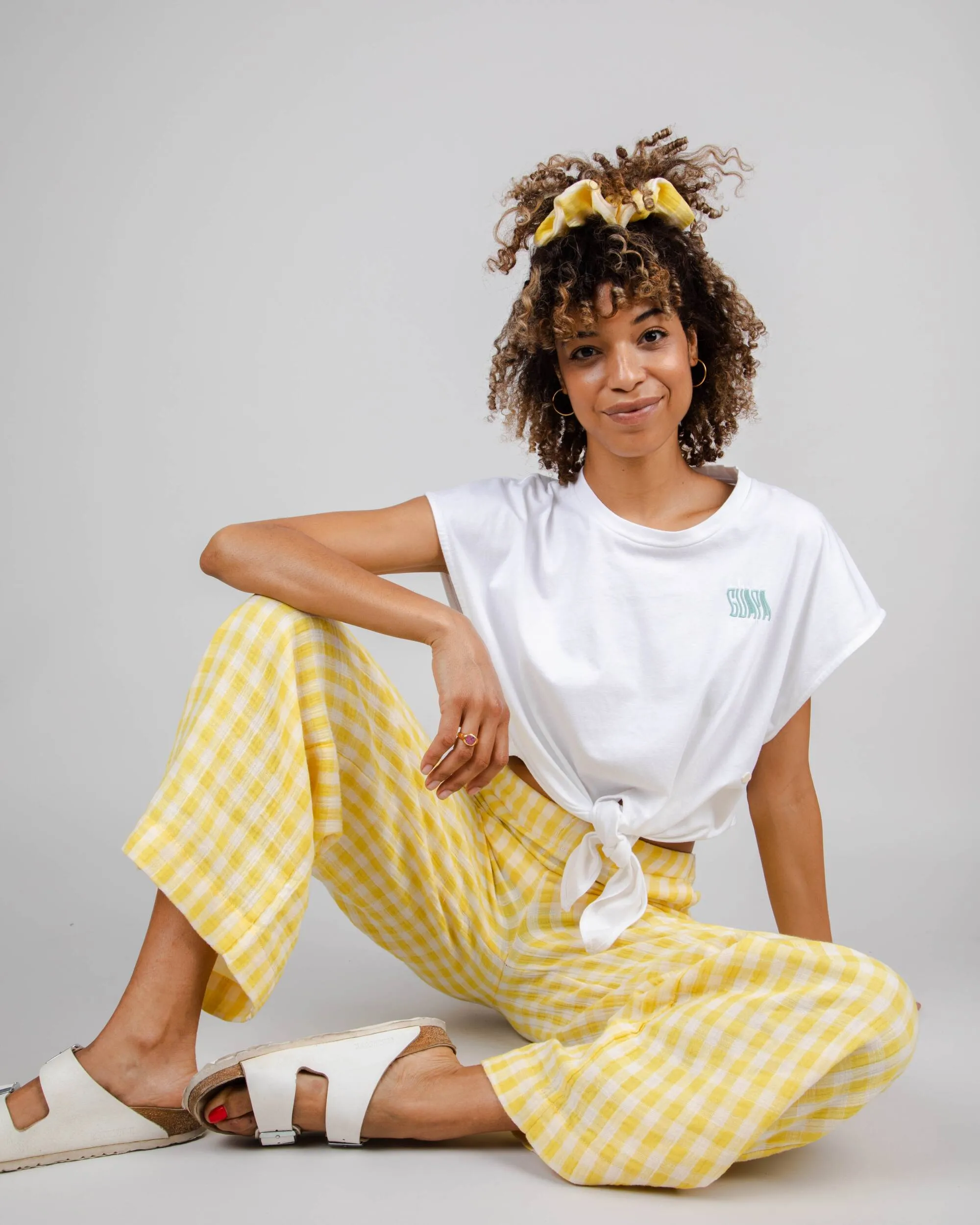 Lorena Wide Leg Pants Lemon