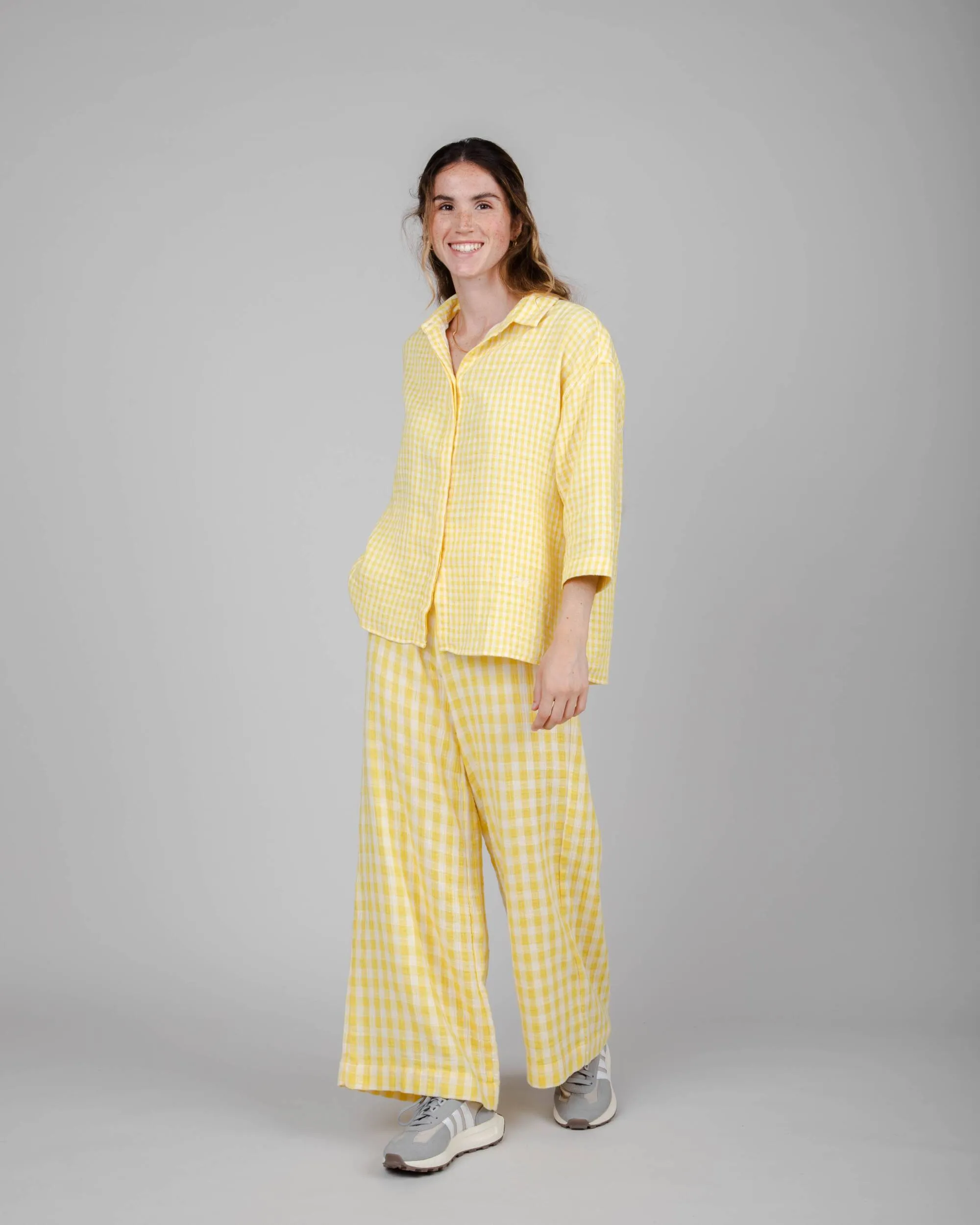 Lorena Wide Leg Pants Lemon