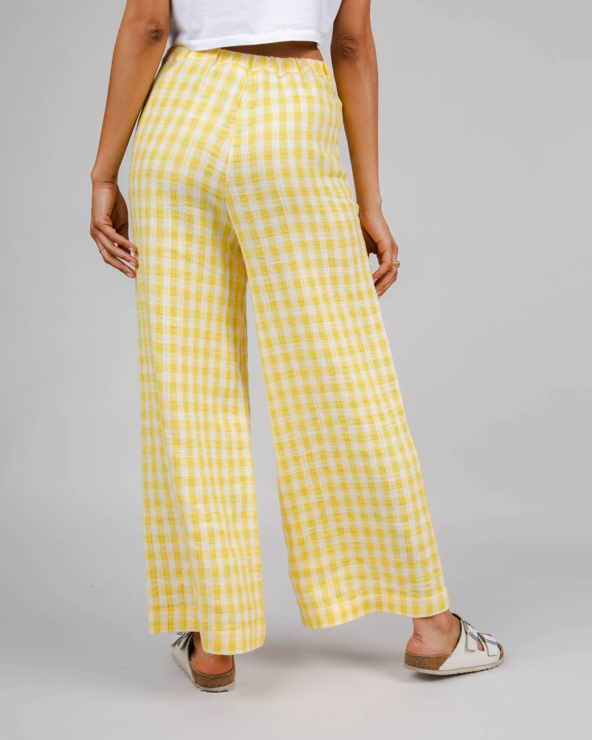 Lorena Wide Leg Pants Lemon