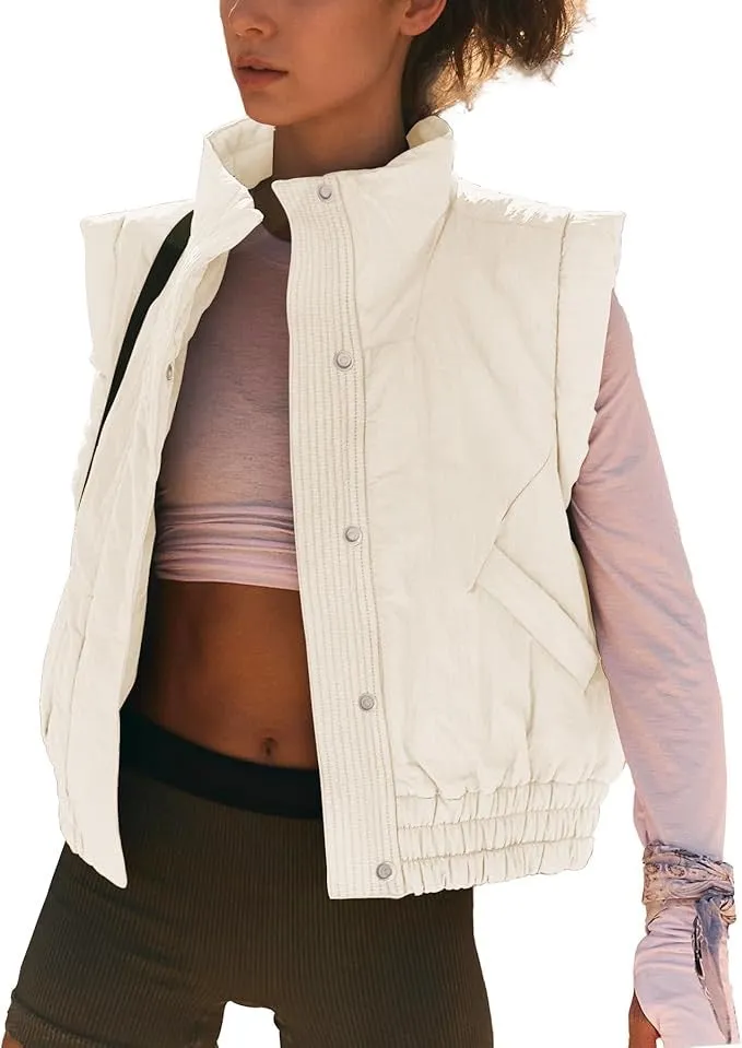 Marley Puffer Vest: White