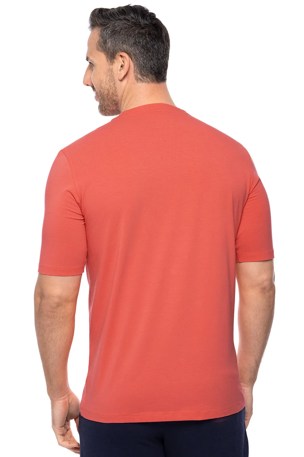 Men's Normandy Isles Notch Neck Tee  |  Vivid Coral