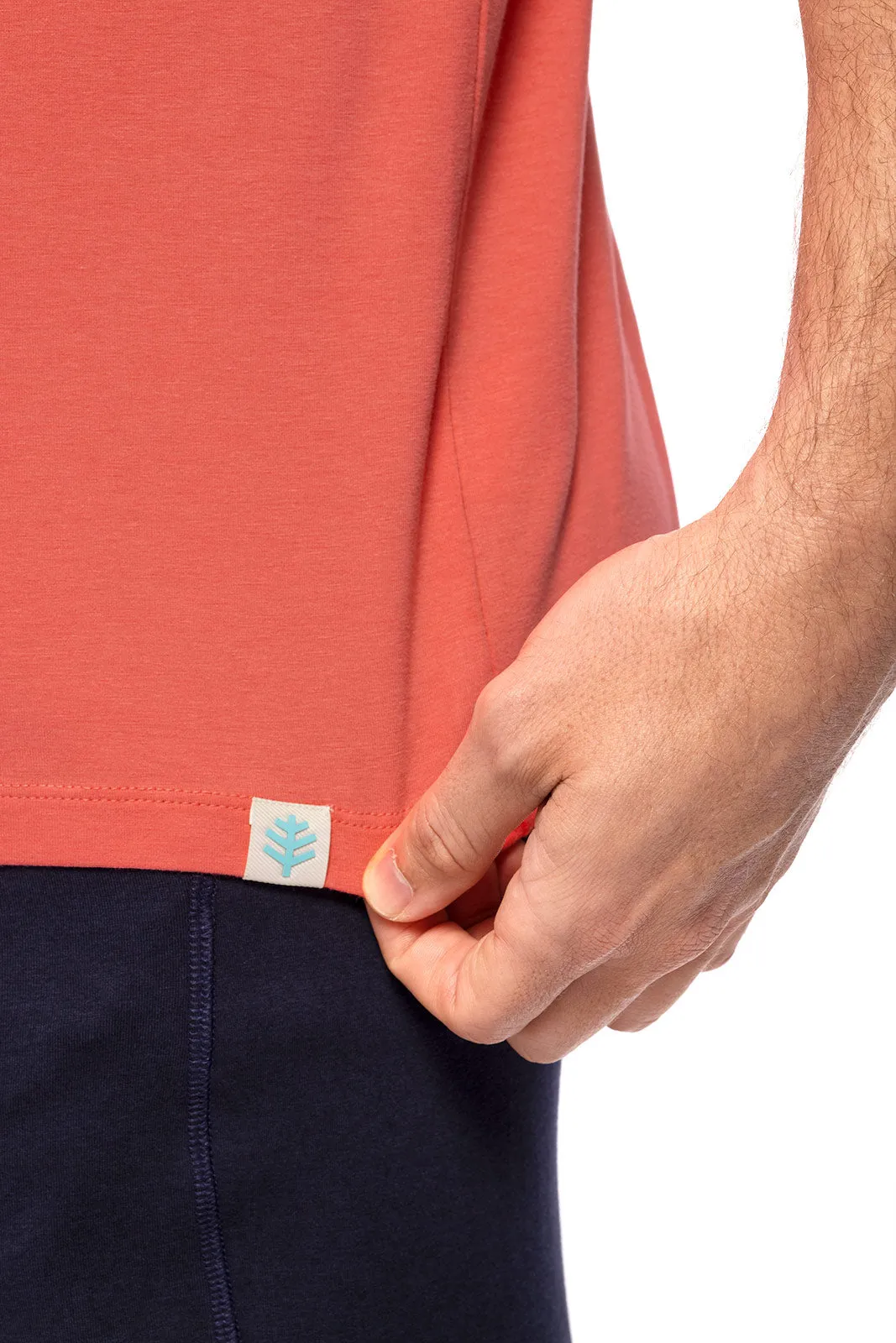 Men's Normandy Isles Notch Neck Tee  |  Vivid Coral